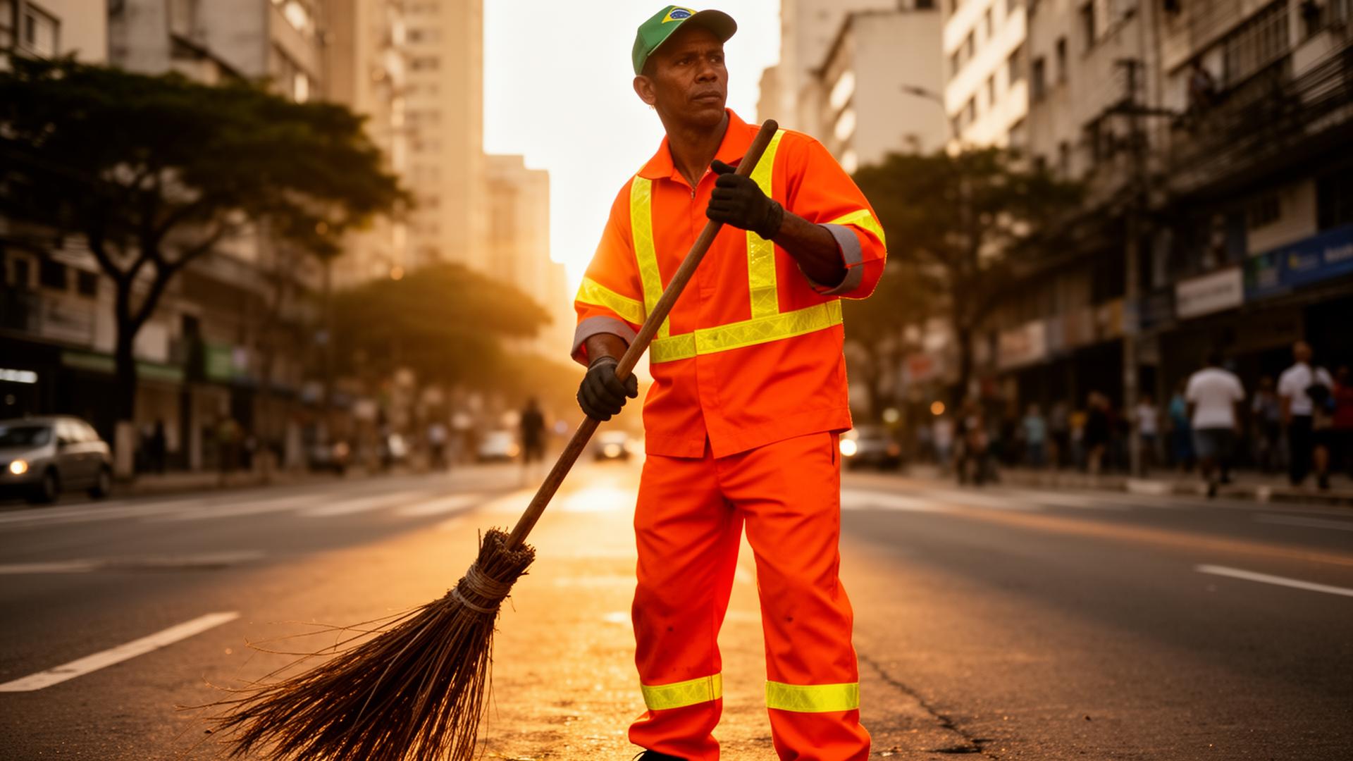 Gari trabalhando na cidade